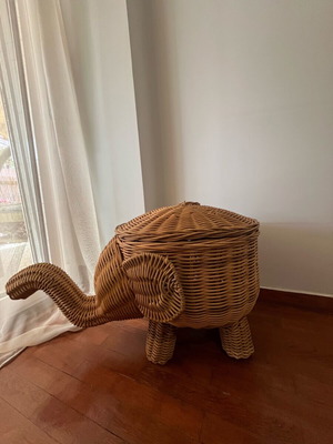 Αυθεντικό ψάθινο καλάθι "Ελέφαντας" Zara Home μεταχειρισμένο