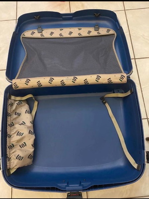 Samsonite suitcase used, blue, dimensions 42x20x24