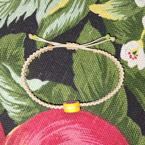 Macrame bracelet set with fruit beads, adjustable size