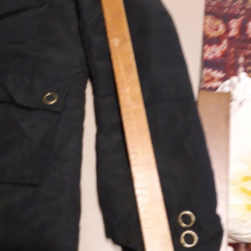 Women's long insulated jacket used, size M, black