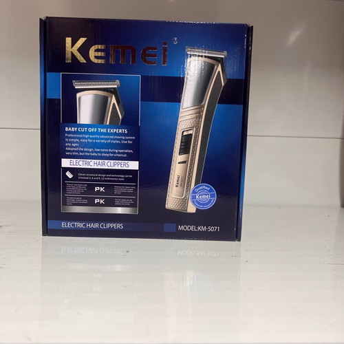 Kemei KM-5071 rechargeable hair clipper new, gold color