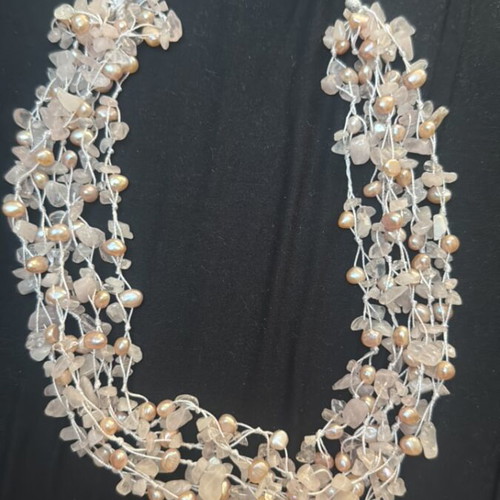 Hinson Gayle Pearl Necklace new, pink