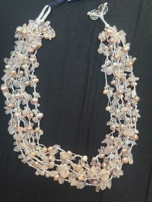 Hinson Gayle Pearl Necklace new, pink