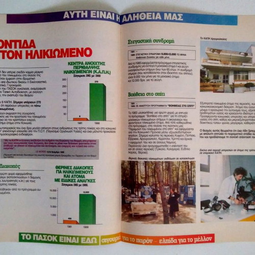 PASOK 1989 Pronoia collectible pamphlet like new