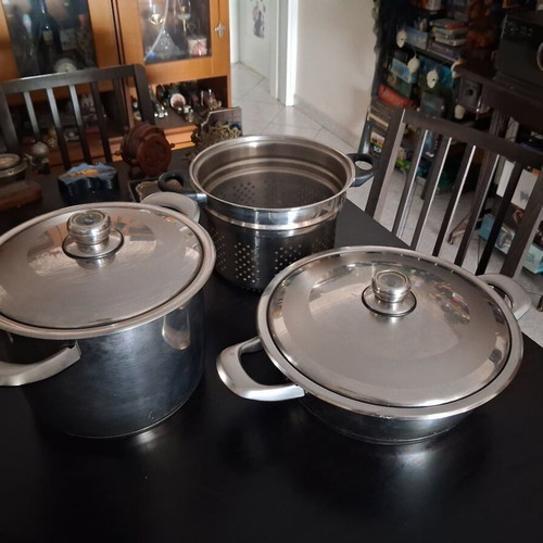 Vento Inox 18/10 cookware set with thermometer, used