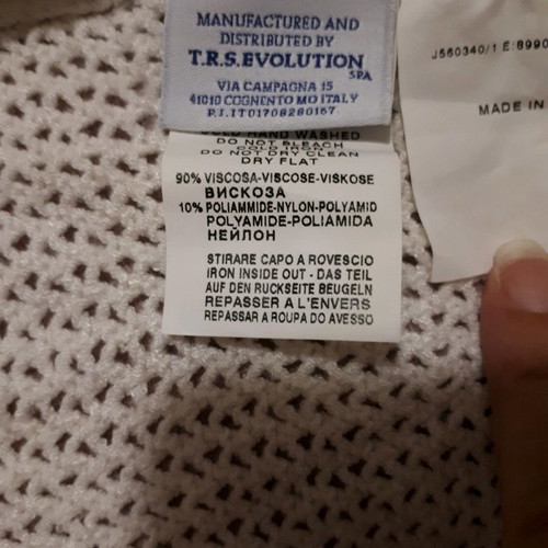 Trussardi Jeans long cardigan used, white, size XL