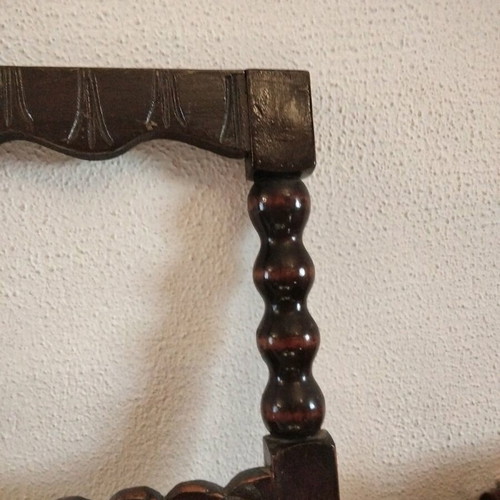 Vintage wooden carved frame used, handmade schastis heirloom 45x32 cm