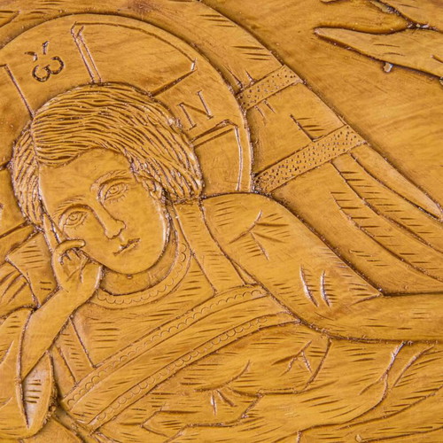 Jesus Anapeson image new, made of wax, mastic and incense