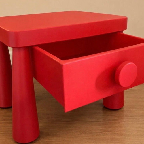 Ikea Mammut children's nightstand like new, red, retro Y2K style