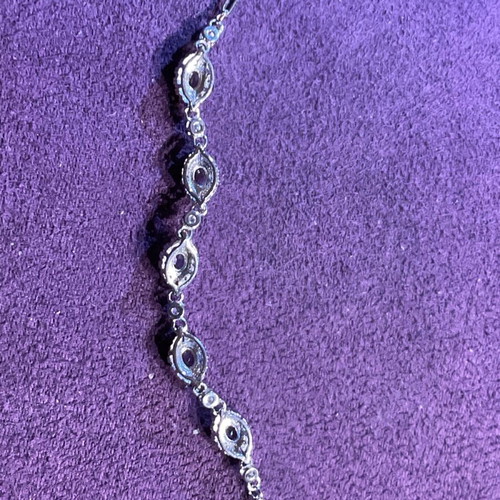 Silver bracelet with natural red sapphires and certificate of authenticity