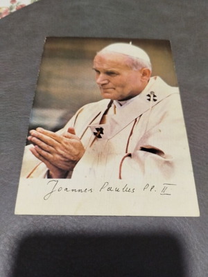 Card postal Pope John Paul II used, 1980