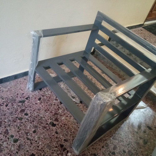 Metal garden lounge gray, new, electrostatic paint