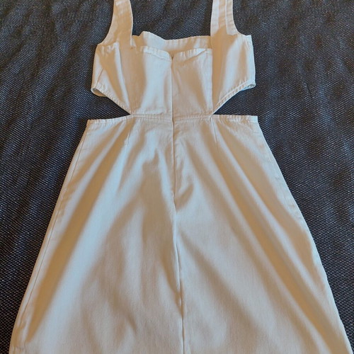 White dress with side cutouts Trendyol like new, size M