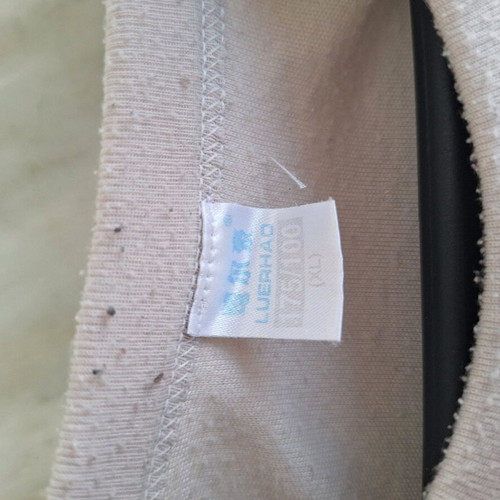 Beige pajama shirt used, size M/L