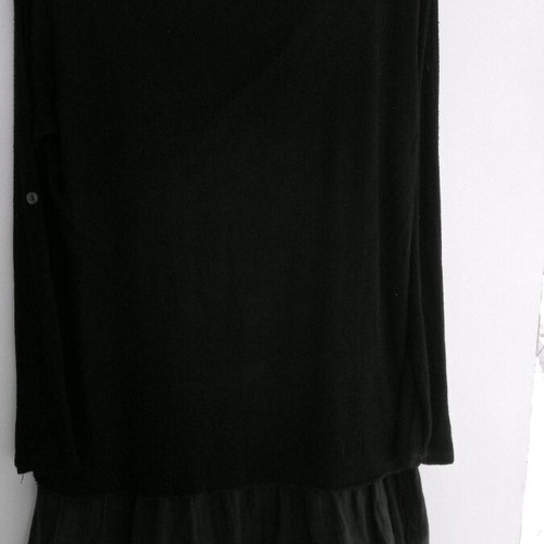 Black knit dress with lace front, like new, sizes M-L