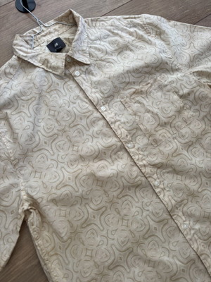H&M men's button shirt XL, beige