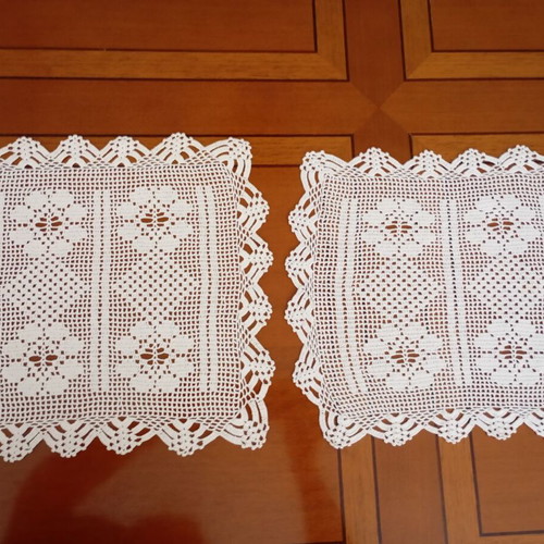 Set of handmade crochet linens new