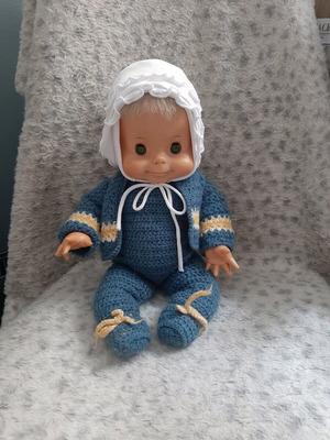 Ideal boy doll used, collectible fabric baby from 1967, 37 cm