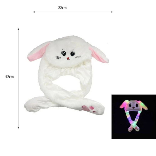 Children's Bunny Hat with Moving Ears new, white