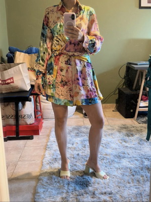 Ολόσωμο σορτς Zara σαν καινούργιο, πολύχρωμο, μέγεθος Small