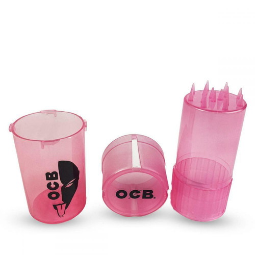 OCB plastic grinder 40mm 2 in 1 pink new