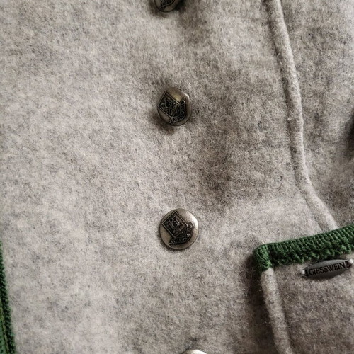 Vintage Giesswein coat used, gray, wool, size S