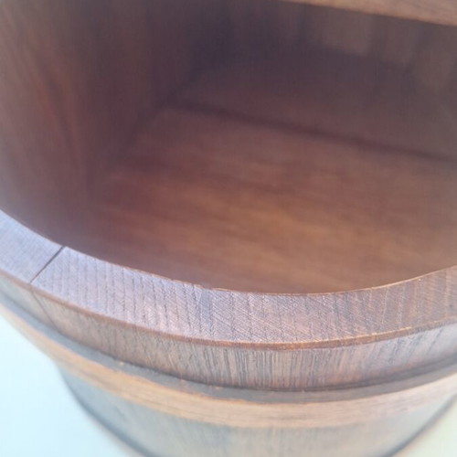 Wooden Sewing Box with Bronze Handle, Like New, Vintage Style