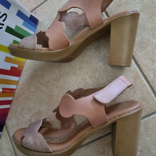 Oh My Sandals leather sandals like new, size 37, beige