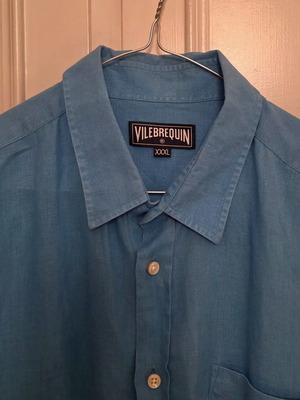 Vilebrequin shirt 3XL turquoise like new, linen