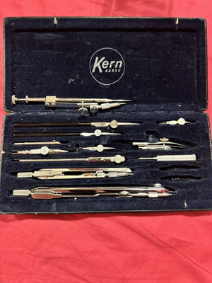 Kern Vintage Precision Drawing Instruments Set 12 pcs like new
