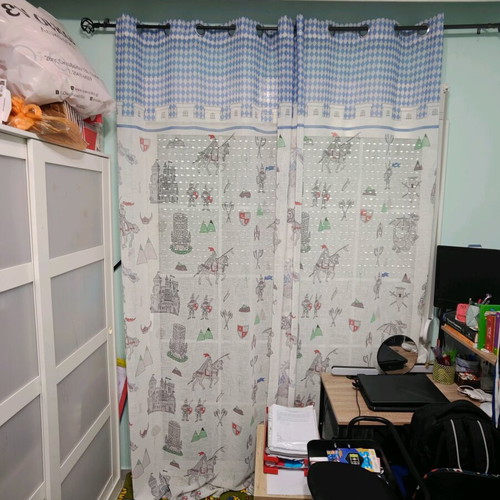 Das Home children's curtains used, 2 pieces, gauze fabric