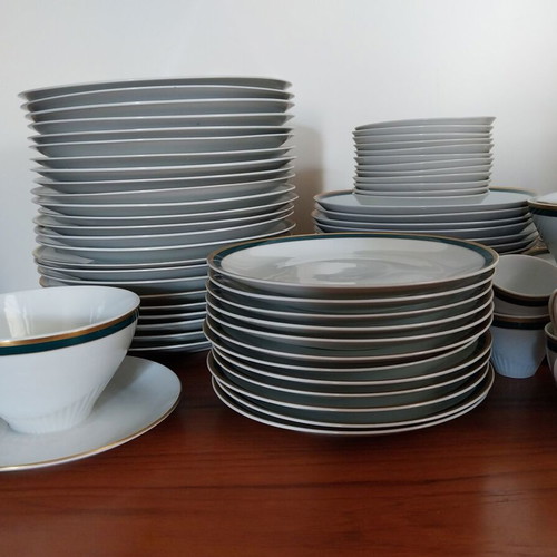Fine Bohemian China porcelain dinnerware set Czechoslovakia EPIAG DF 112 pcs like new