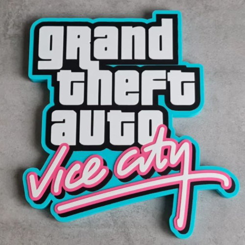 Grand Theft Auto Vice City 3D printed logo decor new