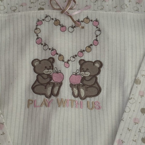 Pyjama set size M like new, cotton with teddy bears graphic