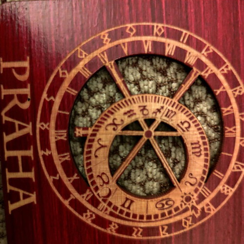 Souvenir coasters from Prague Czechia, new, set of 2