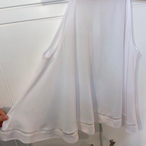 Top white used Danoff one size with perforated details