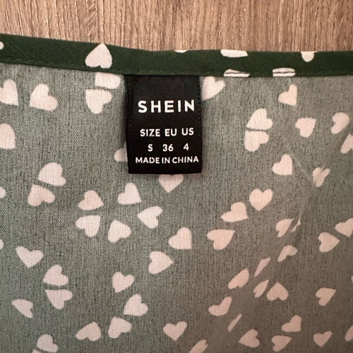 Shein green dress like new, tied, size small