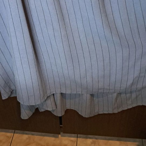 Mat Fashion dress gray-blue used, asymmetric with pleats