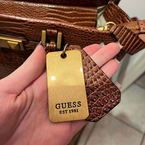 Guess handbag used, brown and red