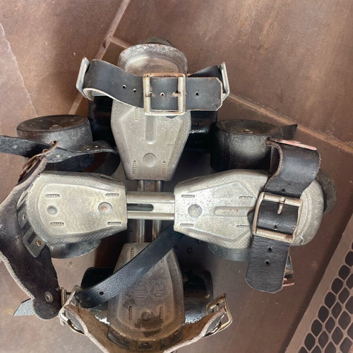 Vintage adjustable size roller skates used