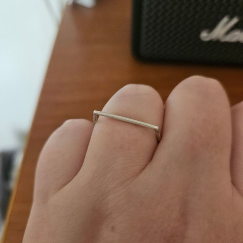 Handmade 925 silver ring new, matte finish