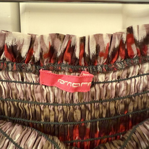 Maxi strapless dress Fornarina like new, red and brown