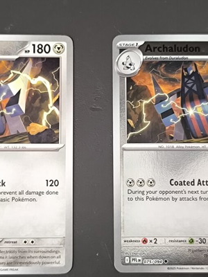 Archaludon set #075 like new, normal and reverse holo
