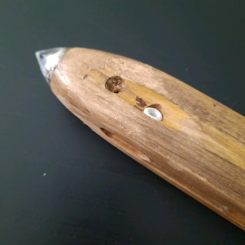 Weaving shuttle used collectible wooden with metal ends