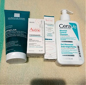 Skincare set για δέρμα με τάση ακμής (Avene La Roche Posay CeraVe)