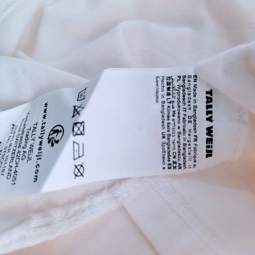 White T-shirt size M new 100% cotton