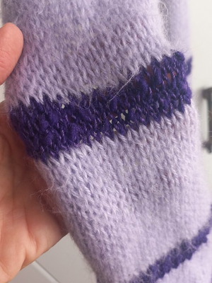 Handmade purple scarf, 1.80m long