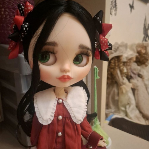 Blythe doll new handmade with hand-painted ladybug design