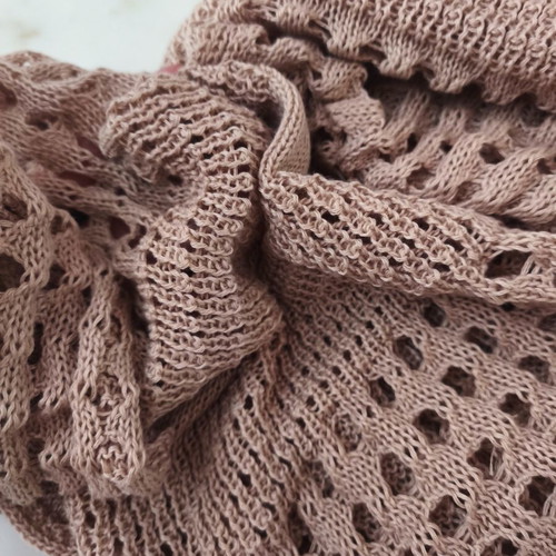 Knitted blouse dress new, pink beige powder shade, versatile beachwear