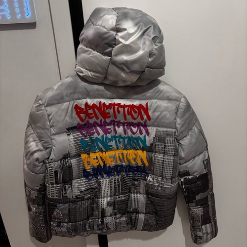 Benetton kids winter jacket new for 11-12 years black and gray